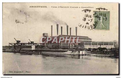 CPA Argenteuil Union d'Electricite Centrale A Gennevilliers