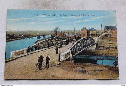 Armentières, le pont de l'Attargette et route du Bizet, Nord 59