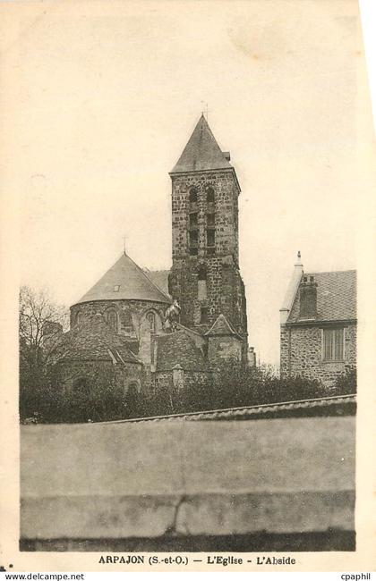 CPA Arpajon S et O L'Eglise L'Abside