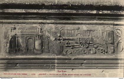 Assier - L'Eglise Motif de la frise exterieure de l'eglise Canon - CPA