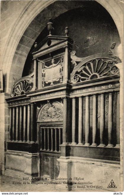 CPA ASSIER - Interieur de l'Église - Entrée de la Chapelle sepuierale (224113)