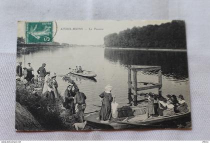 Cpa 1910, Athis Mons, le passeur, Essonne 91