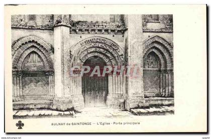 CPA Aulnay De Saintonge L'Eglise Porte Principale