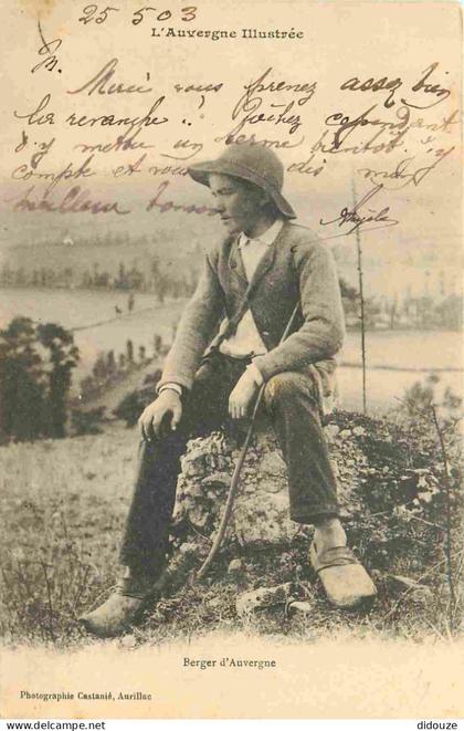 Carte Postale Ancienne - France - Auvergne - Berger d'auvergne - Animée - Folklore Scènes et Types - Précurseur - CPA -