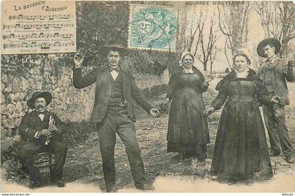 Carte Postale Ancienne - France - Auvergne - Bourrée d'auvergne - croisement - Animée - Folklore Scènes et Types - CPA -
