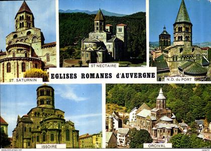 CPM Eglises Romanes d'Auvergne