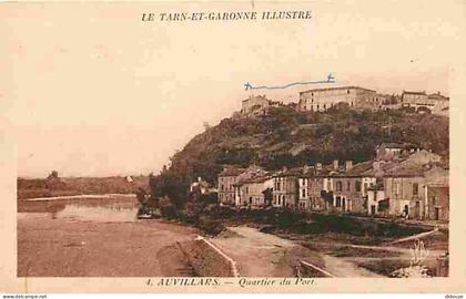 Carte Postale Ancienne - 82 - Auvillar - Quartier du Port - Correspondance - CPA - Voir Scans Recto-Verso - Poscard - Ca