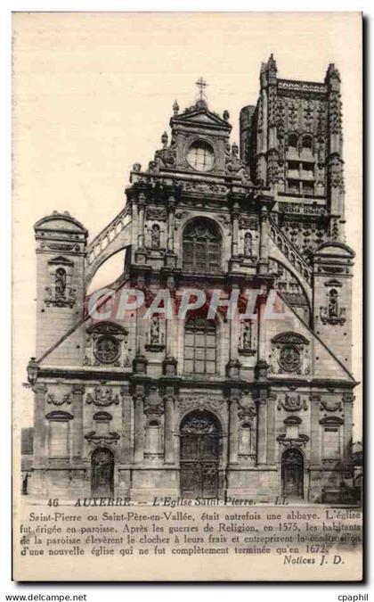 Auxerre CPA Eglise Saint Pierre