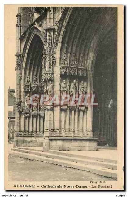 CPA Auxonne Cathedrale Notre Dame Le Portail