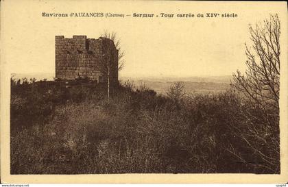 CPA Auzances Sermer Tour Carree Du
