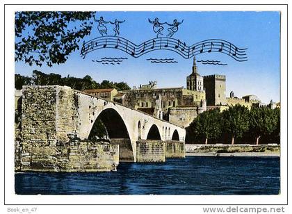 {44863} 84 Vaucluse Avignon , Le Pont Saint Bénézet ou Pont d´Avignon, au fond Palais des Papes ; Ed S.E.P.T.  n° 23-82