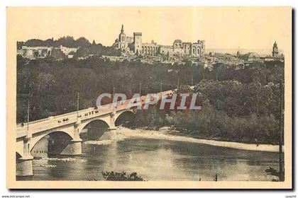 CPA Avignon le Pont Villeneuve et le Palais des Papes