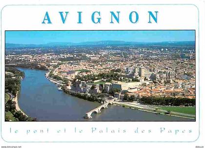 Carte Postale - 84 - Avignon - Le Pont et le Palais des Papes - Vue aérienne - CPM - Voir Scans Recto-Verso - Poscard -