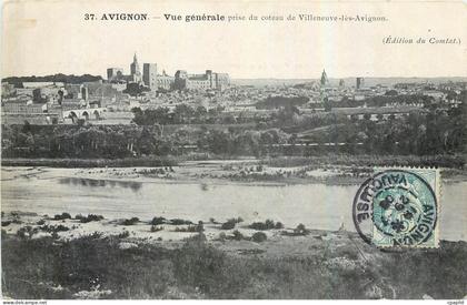 CPA Avignon Vue generale prise du coteau de Villeneuve les Avignon
