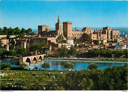 CPM Avignon Vaucluse Le Pont Saint Benezet et le Palais des Papes