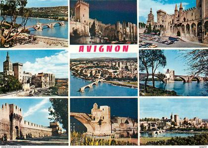 CPM Avignon Vaucluse Pont Saint Benezet Palais des Papes facade occidentale et Tour de la Campagne