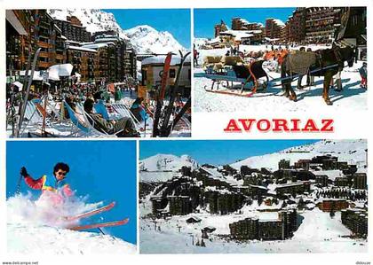 Carte Postale - 74 - Avoriaz - Multivues - Ski - Chevaux - Traineau - Hiver - Neige - CPM - Voir Scans Recto-Verso - Pos