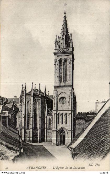 Avranches CPA Eglise Saint Saturnin