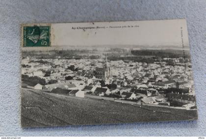 Ay Champagne, panorama pris de la côte, Marne 51
