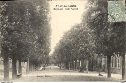 CPA Ay Champagne Boulevard Sadi Carnot