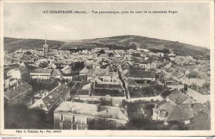CPA Ay Champagne Vue Panoramique Prise Du Haut De La Cheminee Roger