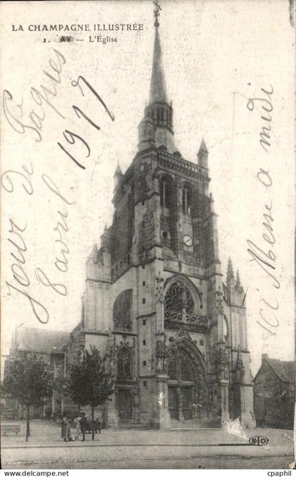 CPA La Champagne Iliustree L Egliseay