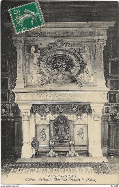Azay-le-Rideau - Château National, Cheminée François 1er