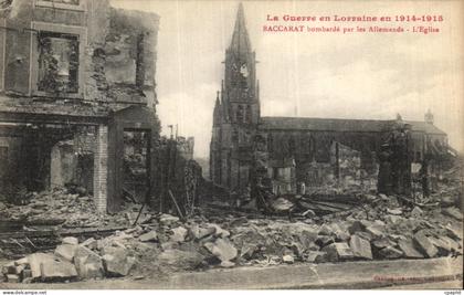 CPA Baccarat L Eglise Militaria