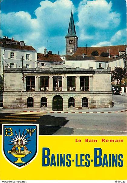 Carte Postale - 88 - Bains les Bains - Le bain romain - Blasons - Flamme Postale de Bains les Bains - CPM - Voir Scans R