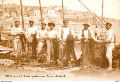 CPSM 1903 Preparation des files a Banyuls sur mer (Pyr Or)