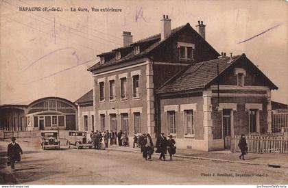 Bapaume – La gare, vue extérieure, CPA, France