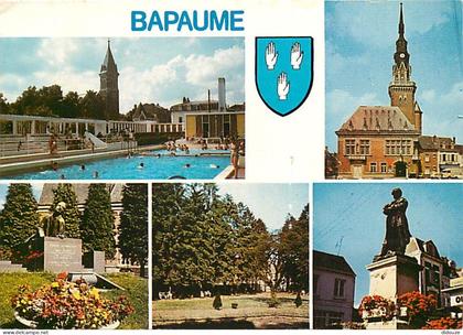 Carte Postale - 62 - Bapaume - Multivues - Piscine - Blasons - Flamme Postale de Bapaume - CPM - Voir Scans Recto-Verso