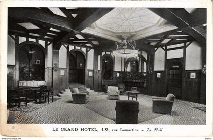 CPA PARIS 19e Le GRAND HOTEL, 19 rue Lamartine - Le Hall (301900)