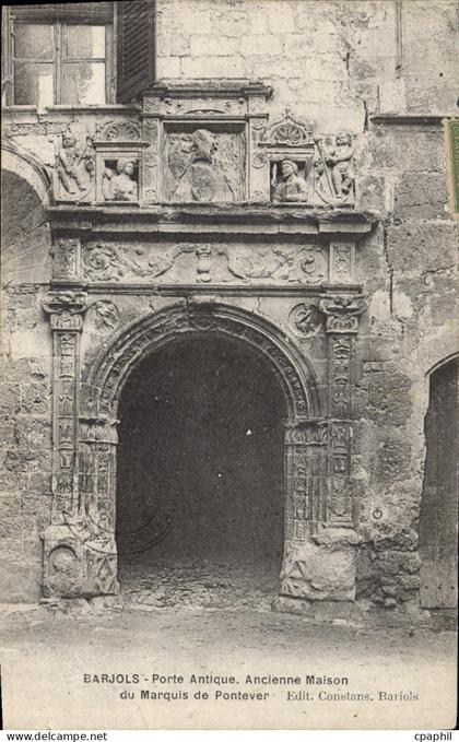 CPA Barjols Porte Antique Ancienne Maison de Marquis de Pontever