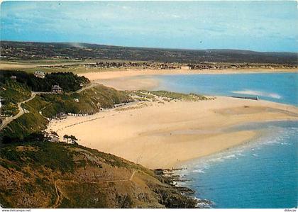 Carte Postale - 50 - Barneville - Carteret - La plage de la Potinière, en arrière-plan Barneville - Vue aérienne - Flamm