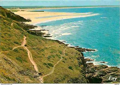 Carte Postale - 50 - Barneville - Carteret - Le sentier des douaniers contournant le cap à Carteret - Vue aérienne - Car