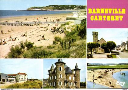 CPM Barneville Carteret Manche La Plage L'Eglise