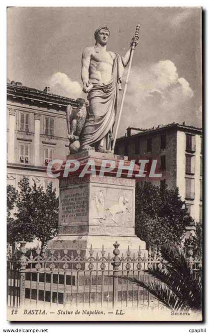 CPA Bastia Statue de Napoleon