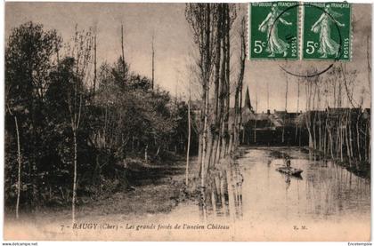CPA  Carte Postale  France Baugy Grands fossés de l'ancien Château 1908 VM108254ok