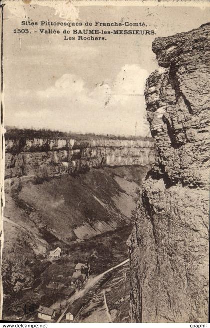 CPA Sites Pittoresque de Franche Comte Vallee de Baume les Messieurs les Rochers