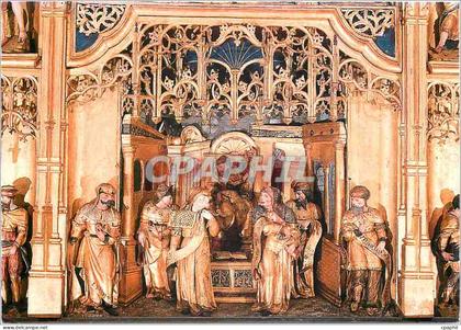 CPM Abbaye de Baume les Messieurs XIe XIVe siecle Le retable retaure de l'Eglise Abbatiale