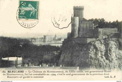 30 - Beaucaire - Le château de Montmorency - CPA - Oblitération de 1912 - Voir Scans Recto-Verso