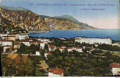 CPA Beaulieu Sur Mer Vue Generale Baie de la Petite Afrique et Grand Hotel Bristol