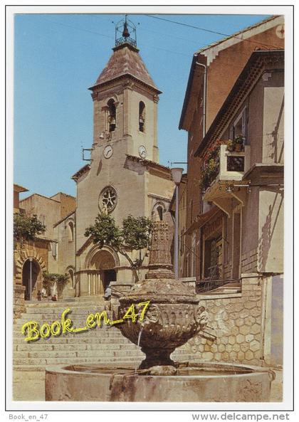 {75319} 84 Vaucluse Beaumes de Venise , La vieille Fontaine et l' Eglise. " en baisse "