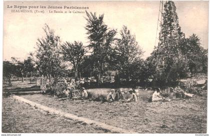 CPA carte postale France Beaumesnil  Le Bassin et le Calvaire    VM61433ok