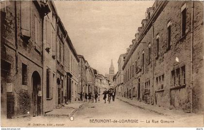 CPA BEAUMONT de LOMAGNE La Rue Gomine (89729)