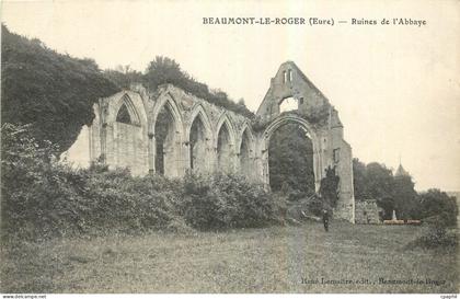 CPA Beaumont le Roger Eure Ruines de l'Abbaye