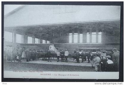21 BEAUNE - Hangar d'Aviation - biplan