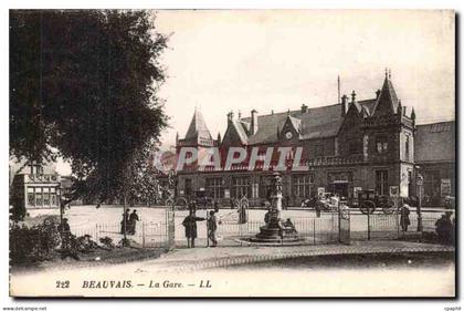 Beauvais - La Gare - enfants - CPA