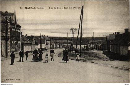 CPA Beauval Rue de Bas et Rue des Prieurs (1498702)